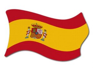 Španělská vlajka vlající