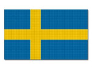 Tištěná švédská vlajka