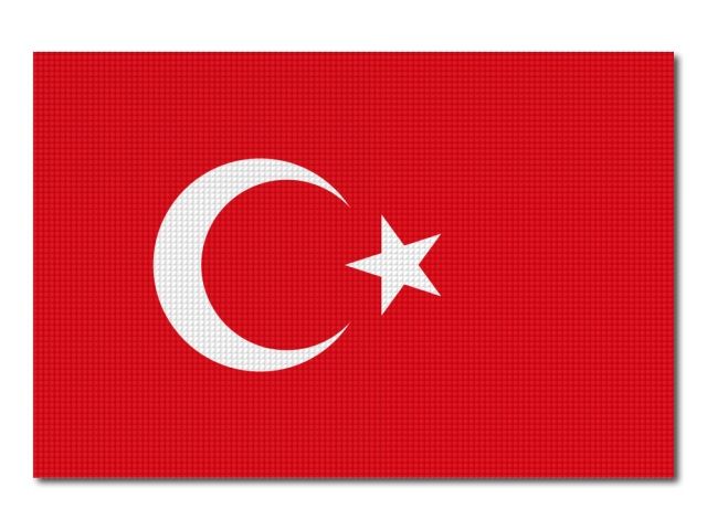 Tištěná turecká vlajka