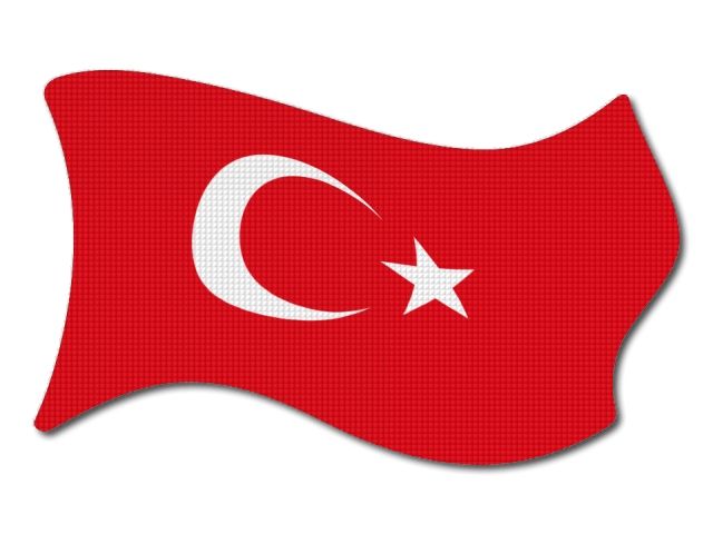 Turecká vlajka vlající