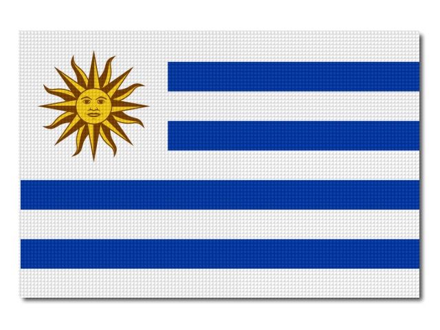 Tištěná uruguayská vlajka