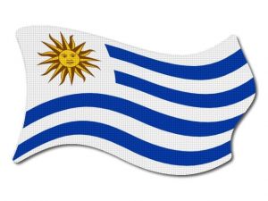 Uruguayská vlajka vlající