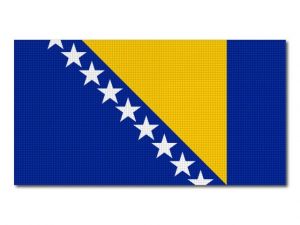 Tištěná vlaječka Bosny a Hercegoviny