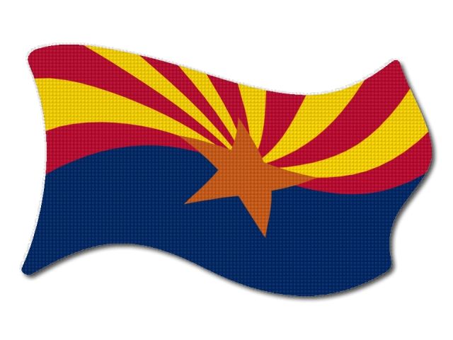 vlajka Arizona vlající