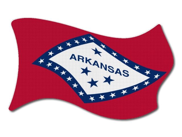 Vlajka Arkansas vlající