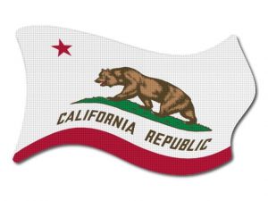 vlajka California vlající