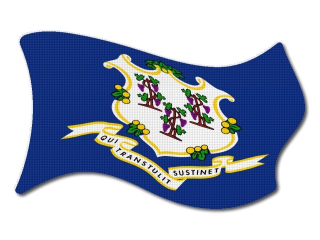 Vlajka Connecticut vlající