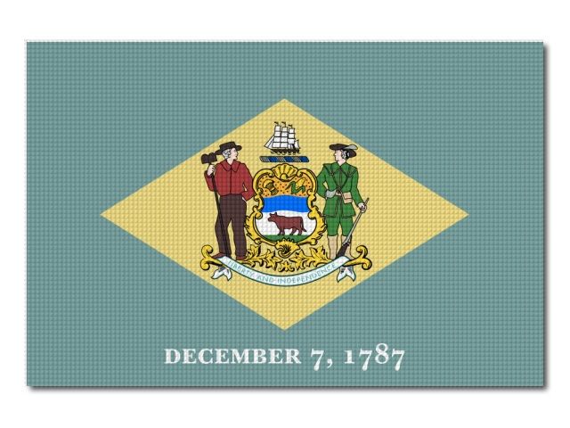 Tištěná vlajke státu USA Delaware