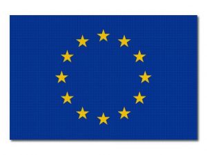 Tištěná vlajka evropské unie
