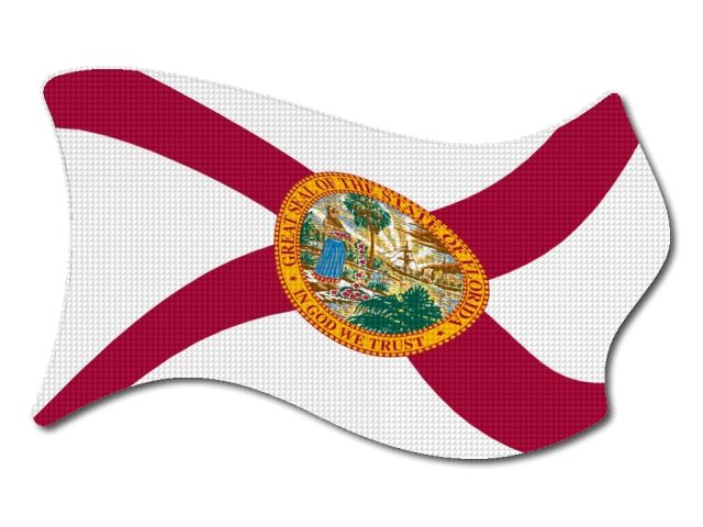 vlajka Florida vlající