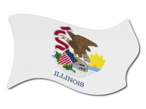 Vlajka Illinois vlající