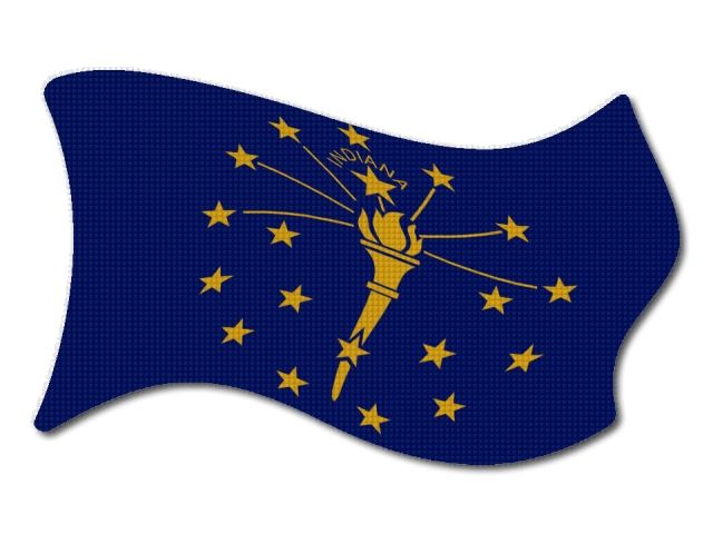 Vlajka Indiana vlající