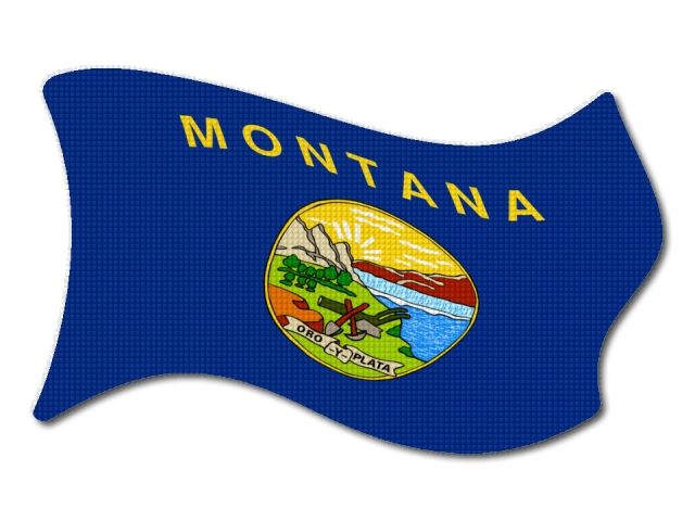 vlajka Montana vlající