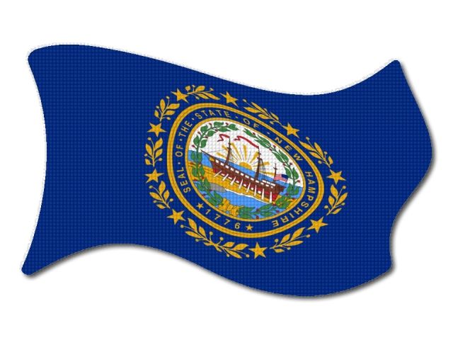 Vlajka New_Hampshire vlající