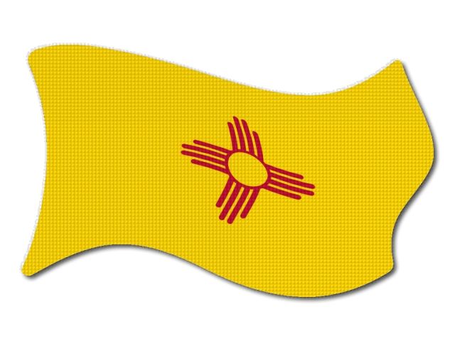 vlajka New_Mexico vlající