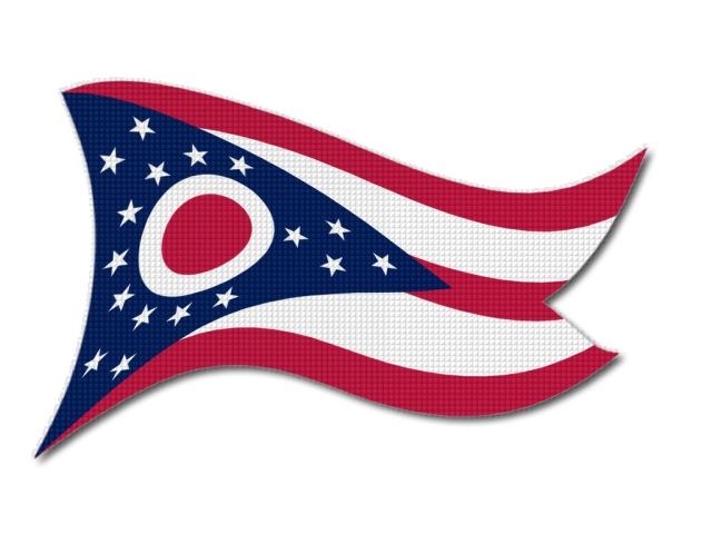 Vlajka Ohio vlající