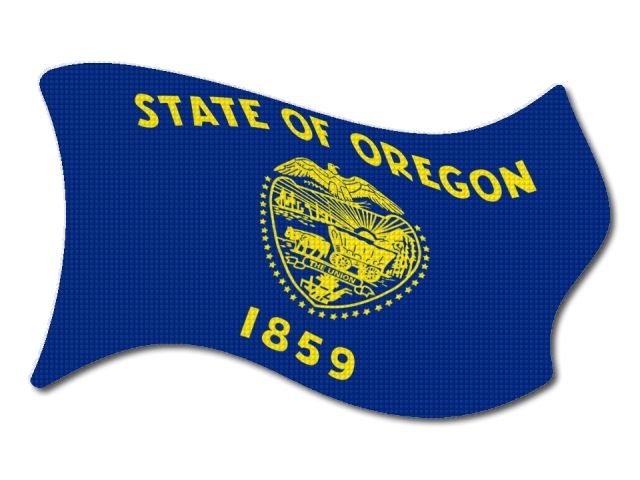 vlajka Oregon vlající