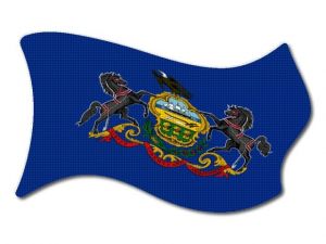 Vlajka Pensylvanie vlající
