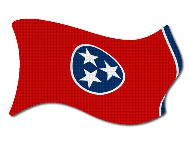 Vlajka Tennessee vlající