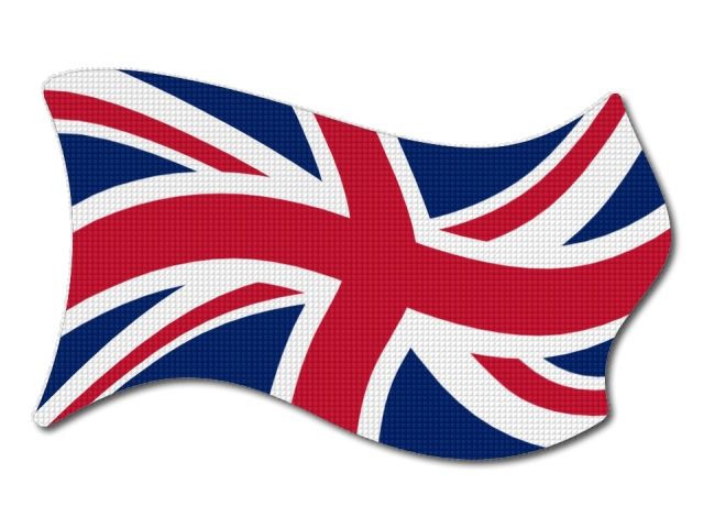 Vlajka Velké Británie vlající