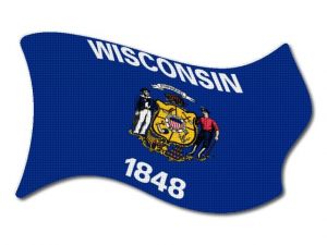 vlajka Wisconsin vlající