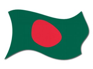 Bangladéšská vlajka vlající