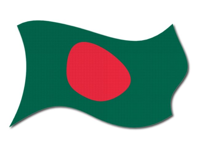 Bangladéšská vlajka vlající