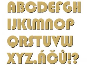 Dřevěná písmena font : Blippo BK AT