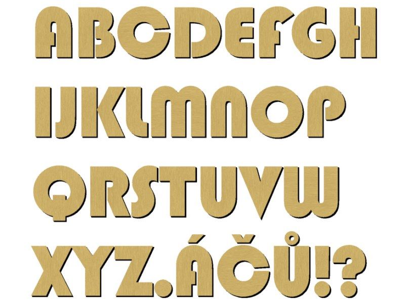 Dřevěná písmena font : Blippo BK AT