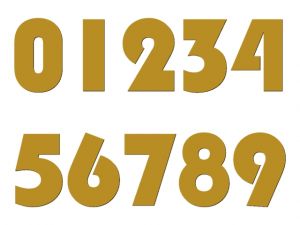 Číslice typ P02 - 5 cm | jednotlivá číslice, sada číslic