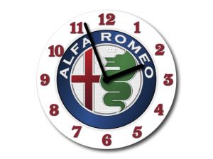 Hodiny Alfa Romeo skleněné