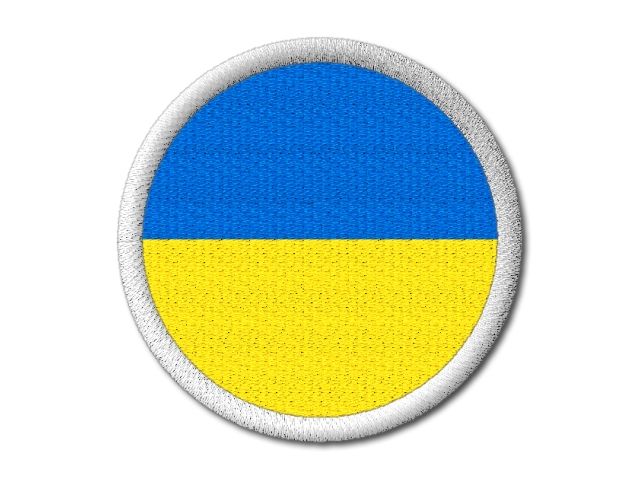 Nášivka Ukrajinská vlajka kulatá