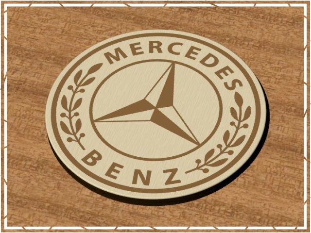 Podtácek Mercedes kombi dřevěný