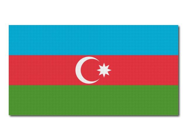 Ázerbajdžánská vlajka tištěná