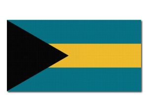 Tištěná bahamská vlajka