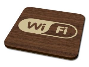  Dřevěný kombi piktogram WiFi