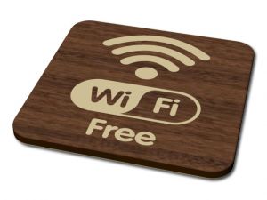Dřevěný kombi piktogram WiFi 2