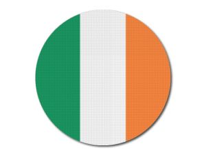  Irská vlajka kulatá tisk