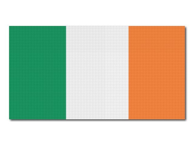  Irská vlajka tištěná