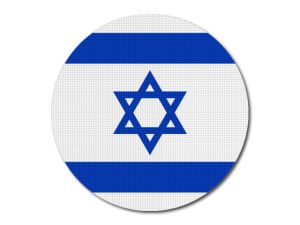 Izraelská vlajka kulatá