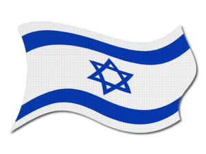  Izraelská vlajka vlající