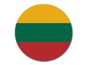 Litevská vlajka kulatá tisk