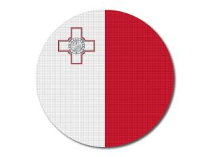 Maltská vlajka kulatá