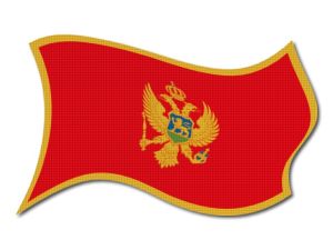Černá Hora vlajka vlající
