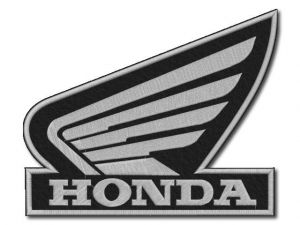 Nášivka Honda křídlo silver velká