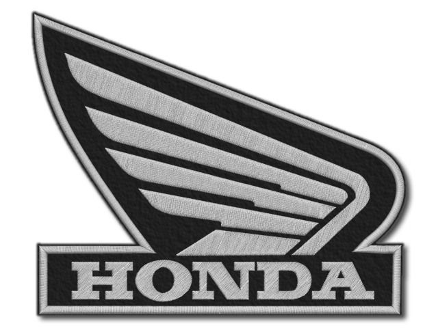 Nášivka Honda křídlo zrcadlová silver velká