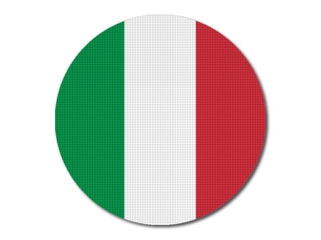  Italská vlajka kulatá tisk