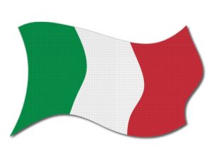  Italská vlajka vlající