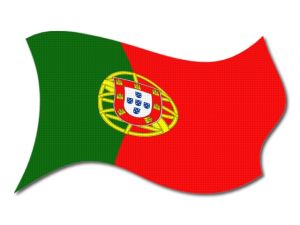 Portugalská vlajka vlající