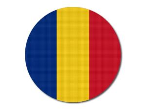 Rumunská vlajka kulatá tisk